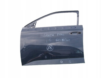 SKODA FABIA 6V 14- DRZWI LEWY PRZÓD GRANATOWE 6V6831311 6V0831051A