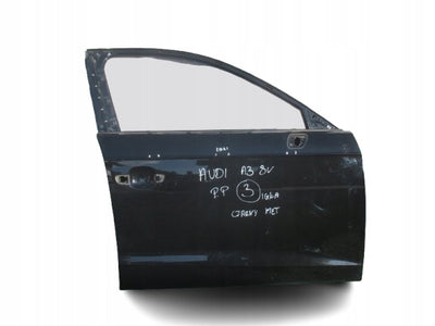 AUDI A3 8V 13- SPORTBACK DRZWI PRAWE PRZÓD CZARNY IGŁA 8V4831052B 8V4831052