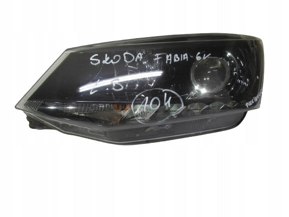 SKODA FABIA III 3 6V 14- LAMPA LEWA SOCZEWKA H7 H7 CZARNA 6V1941015B