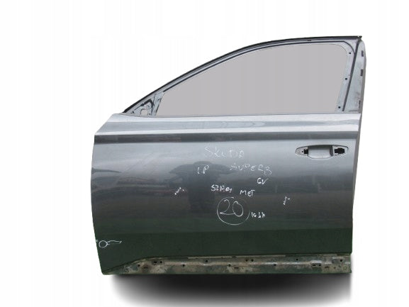 SKODA SUPERB 3V 15-23 DRZWI LEWY PRZÓD IGŁA SZARY MET. 3V0831311 3V0831055B