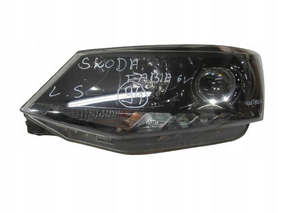 SKODA FABIA III 3 6V 14- LAMPA LEWA SOCZEWKA CZARNA 6V1941015B