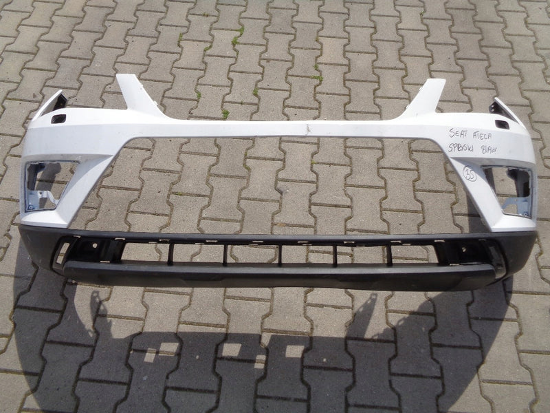 SEAT ATECA ZDERZAK PRZÓD SPRYSKI BIAŁY 575807221