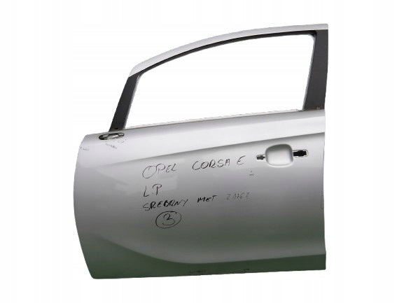 OPEL CORSA E X15 14-19 DRZWI LEWE PRZÓD SREBRNY MET. Z176 13433938