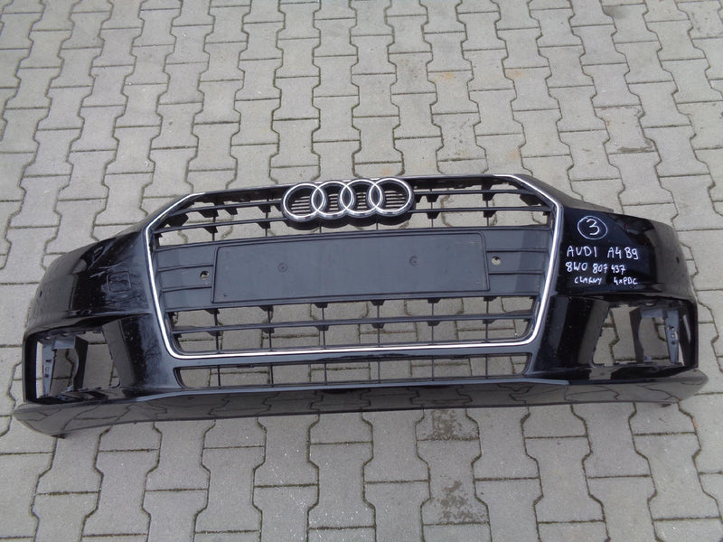 AUDI A4 B9 8W ZDERZAK PRZÓD CZARNY 8W0807437