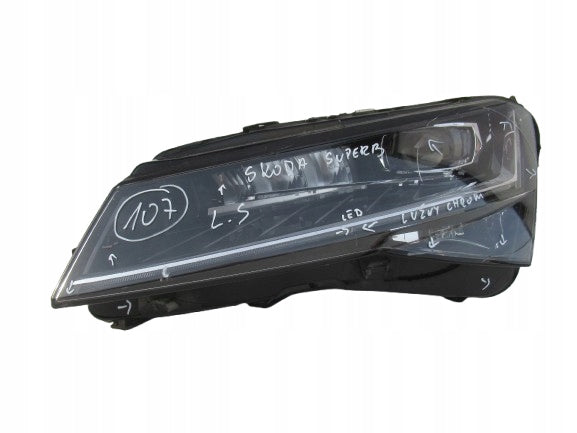 SKODA SUPERB III 3 3V LIFT FULL LED LAMPA LEWA CRYSTAL LIGHTING 3V1941015D